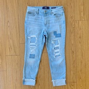 Hollister Vintage Patch Detail Cuff Jeans 7S